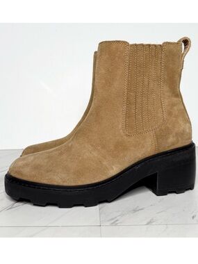 Madewell The Gwenda Toffee Suede Platform Lug Sole Boot 8